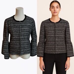 J Crew Women's Black Tweed Jacket